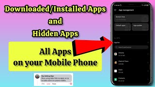 Mga naka Download at Hide na Apps sa Cellphone [upl. by Saberio]