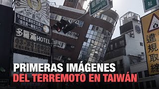 Primeras imágenes del terremoto en Taiwán 2024 [upl. by Elwira]