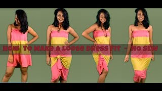 HOW TO MAKE A LOOSE DRESS FIT  NO SEW Last minute Tricks  Loose amp long dress hacks  Sukriti Saini [upl. by Adnarym]