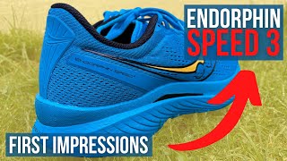 Saucony Endorphin Speed 3 Review  First Impressions [upl. by Annahs654]