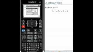 NSPIRE CX CAS 2 asteen yhtälö [upl. by Erleena]