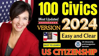 EASY Practice of USCIS Official 100 Civics Questions amp Answers for US Citizenship Interview 2024 [upl. by Atinev]