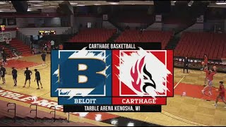 Carthage Mens Basketball vs Beloit 20221116 [upl. by Ellehcyt]