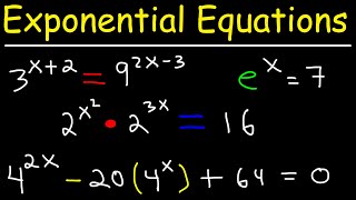 Solving Exponential Equations [upl. by Akeimahs]