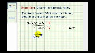 Example 1 Determine Unit Rate MPH [upl. by Boggers]