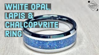 Creating a White Opal with Lapis and Tungsten Ring [upl. by Colline]