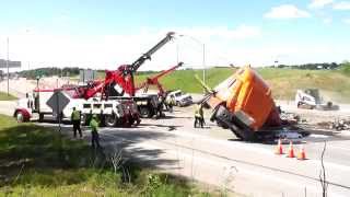 Semi Rollover  Vehicle Recovery  Time Lapse [upl. by Thenna580]