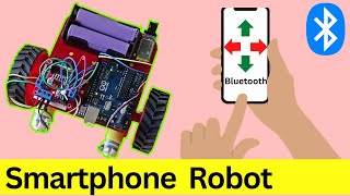 How to make Mobile Bluetooth controlled robot car  HC05  Arduino project [upl. by Aillicec]