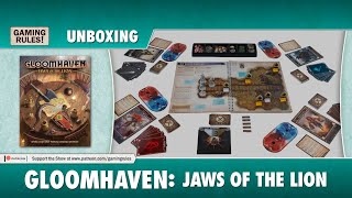 Gloomhaven Jaws of the Lion  Unboxing [upl. by Broeder]