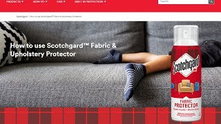 USING SCOTCHGARD FABRIC PROTECTOR  UPHOLSTERY CLEANING [upl. by Jocelyne]