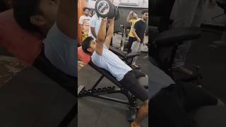 Incline bench press Chest💪youtubeshorts shotsvideoviralvideogymloverbodybuilding motivation [upl. by Natika]