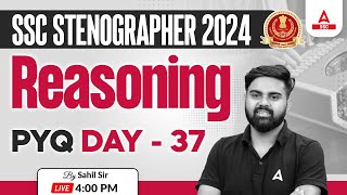 SSC Stenographer 2024  SSC Steno Reasoning By Sahil Tiwari  Previous Year Questions 37 [upl. by Gerrald]