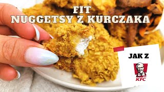 FIT NUGGETSY Z KURCZAKA 🐔 bez smażenia na oleju  prosty przepis  frytki z batata 🍟 [upl. by Sayers]