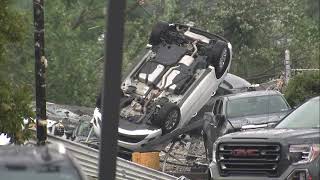 Major storm damage in Feasterville Bucks County [upl. by Ahsauqram]