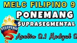 PONEMANG SUPRASEGMENTAL  Filipino 9 Lessons and Tutorials [upl. by Oiznun]