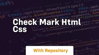 Check mark html css [upl. by Nosyk256]