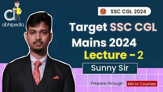 SSC CGL Exam 2024  Quant  Target SSC CGL Mains 2024  MCQs Practice  Lecture  2  Micro course [upl. by Aseram]