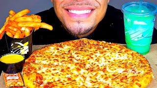 ASMR DOMINOS PIZZA MUKBANG  EATING TACO BELL NACHO CHEESE FRIES  NO TALKING JERRY BIG BITES [upl. by Ennairb]