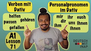 A1 Lesson 71  German Grammar  Personalpronomen im Dativ  Verben mit Dativ [upl. by Rizzi]