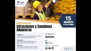 WEBINAR quotInfracciones y Sanciones Aduanerasquot [upl. by Erbma]