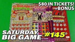 SAT BAG GAME 145 20 TRIPLE MATCH MONOPOLY FL Lottery Scratch Tickets [upl. by Annej]