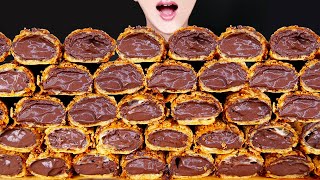 ASMR CHOCOLATE CHOUX MAGNUM ICE CREAM NUTELLA LOTUS DESSERT MUKBANG 초콜릿 먹방 チョコレート 咀嚼音 EATING SOUNDS [upl. by Iruyas]