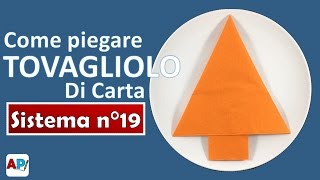 Come piegare tovagliolo di carta  Albero di Natale  Tovaglioli fai da te [upl. by Stanwin]