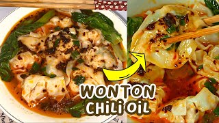 VIRAL RESEP WONTON ALA RESTO  WONTON KUAH CHILI OIL SIMPEL amp MUDAH BIKINNYA [upl. by Elidad]