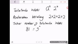 Bab 1 Matematik Tingkatan 3 Kssm Konsep asas Indeks [upl. by Abeh646]