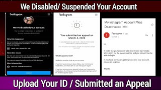 You Submitted an Appeal Instagram  Upload Your ID Instagram Problem  We Disabled Your Account 2024 [upl. by Mooney211]