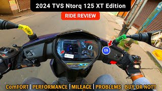 Finally 😱 TVS Ntorq 125 XT BS7 Ride Review 2024 Model  Brake Test 😨 Mileage Feature  Ntorq125 [upl. by Ahsiem]