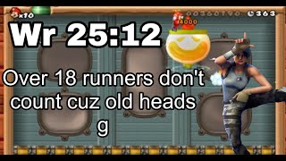 New Super Mario Bros Wii Any Speedrun in 2512 [upl. by Egroeg]