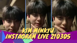 FUNKOREA KIM MINKYU PRODUCE X 101 INSTAGRAM LIVE 210305 [upl. by Morgan]