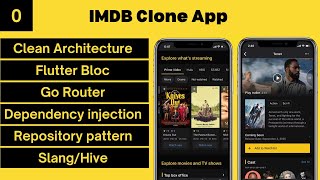 IMDB Clone  Project Setup Flutter Bloc Injectable Go Router [upl. by Trawets]