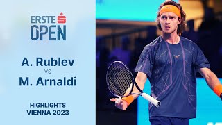 Andrey Rublev vs Matteo Arnaldi R16 Highlights  Vienna Open 2023 ATP500 Gameplay [upl. by Nosnhoj]