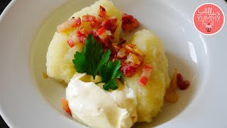 Potato Dumplings with Cheese  Lithuanian Cepelinai Zeppelin [upl. by Duong]