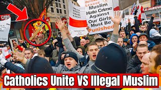 UK Protestants and Catholics Unite VS Illegal Muslim Immigrants [upl. by Namreh]