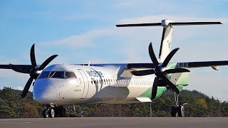 Timelapse  Widerøe Dash8 Q400  Stord airport october 2020 [upl. by Olvan]