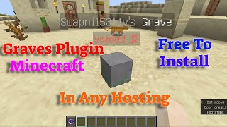 Death chest Plugin  Graves Plugin  Free  Minecraft [upl. by Yadroc]