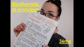 Biodiversité et évolution  3ème  Madame SVT [upl. by Akehsal]