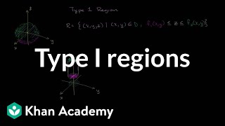 Type I regions in three dimensions  Divergence theorem  Multivariable Calculus  Khan Academy [upl. by Bendicta]