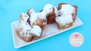 HOW TO MAKE BEIGNETS  Mickey Shaped Beignets  Disneyland Inspired Recipe [upl. by Ettegdirb]