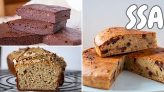 Gâteau Sans Sucre  3 recettes SSA [upl. by Joktan]