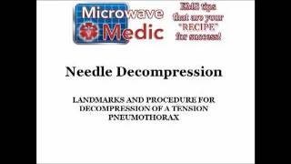 EMS Needle Decompression Tension Pneumothorax [upl. by Leugimesoj236]