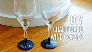 DIY Chalkboard Wine Glasses with Mr Kate Ultimate Holiday Giving Guide [upl. by Rotow]