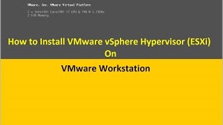 How To Install and Configure VMware ESXi on VMware Workstation  vSphere [upl. by Babs]