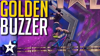 Bike Stunt Man Gets GOLDEN BUZZER on Polands Got Talent 2021  Got Talent Global [upl. by Georges]