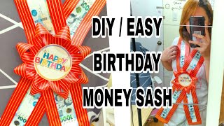 Diy MONEY GARLAND Money Sash [upl. by Neerehs]