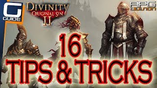 DIVINITY ORIGINAL SIN 2  16 Essential Tips for Beginners [upl. by Odnala]