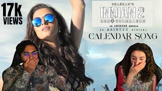 Indian 2  Calendar Song Lyric Video  Kamal Haasan  Shankar  Anirudh  Frandia Reactions [upl. by Ardnat]